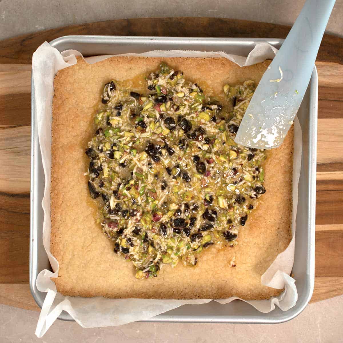 How to make Sour cherry and Pistachio Slices step six