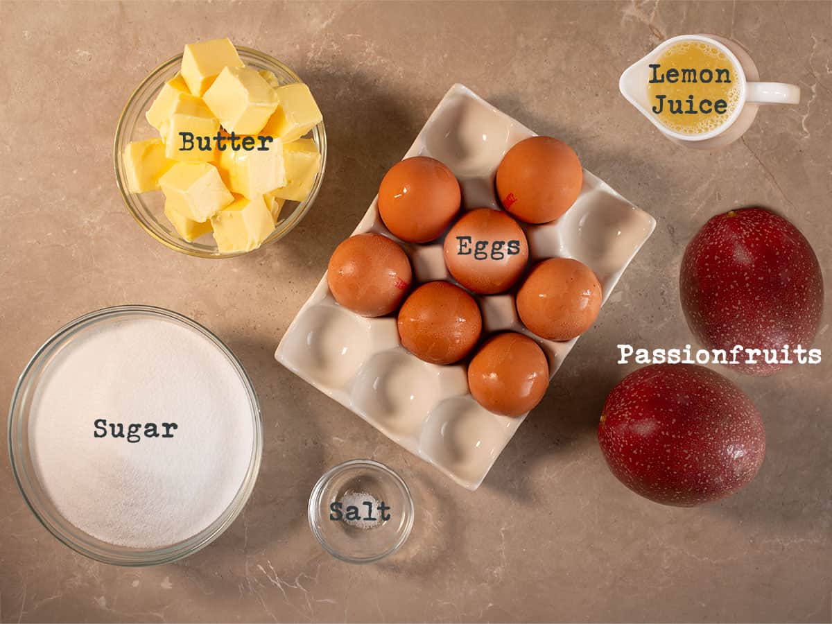 passionfruit curd ingredients
