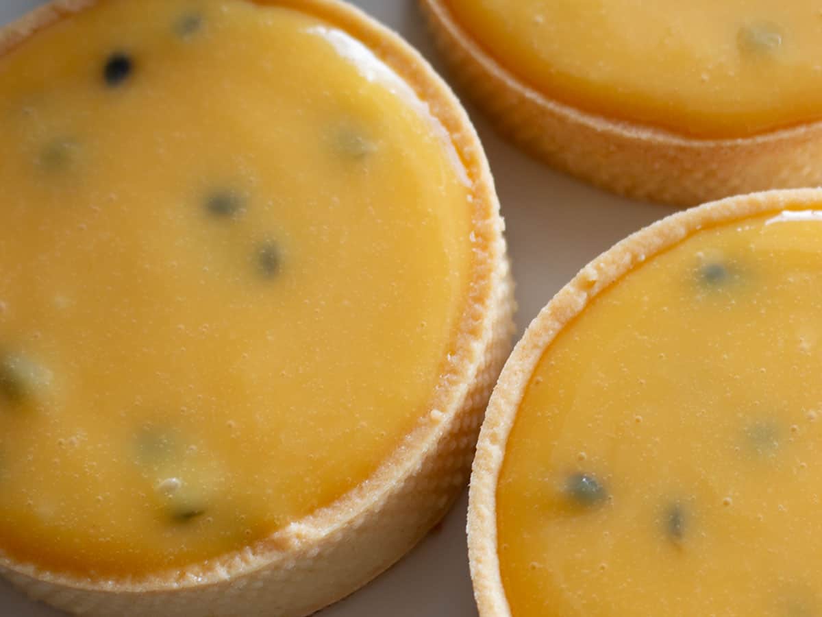 passionfruit curd tarts